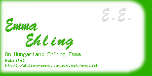 emma ehling business card